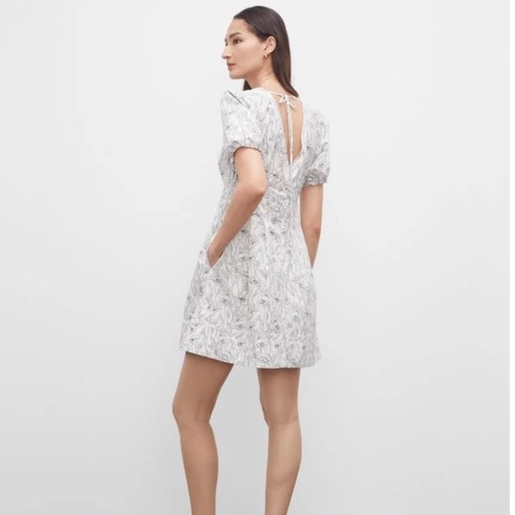 Club Monaco Floral Double V Tie Back Dress - Picture 1 of 11